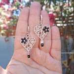 Mini corazón argolla mix negro