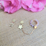 Ear cuff lila