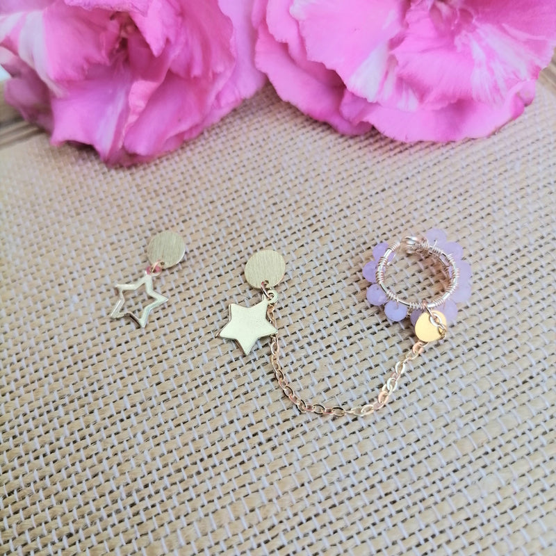 Ear cuff lila