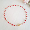 Choker coral rojo